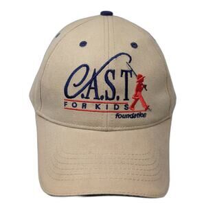 C.A.S.T For Kids Foundation Strapback Baseball Cap Beige One Size Shasta Wear